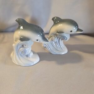 Dolphin Ceramic Salt and Pepper Shakers
